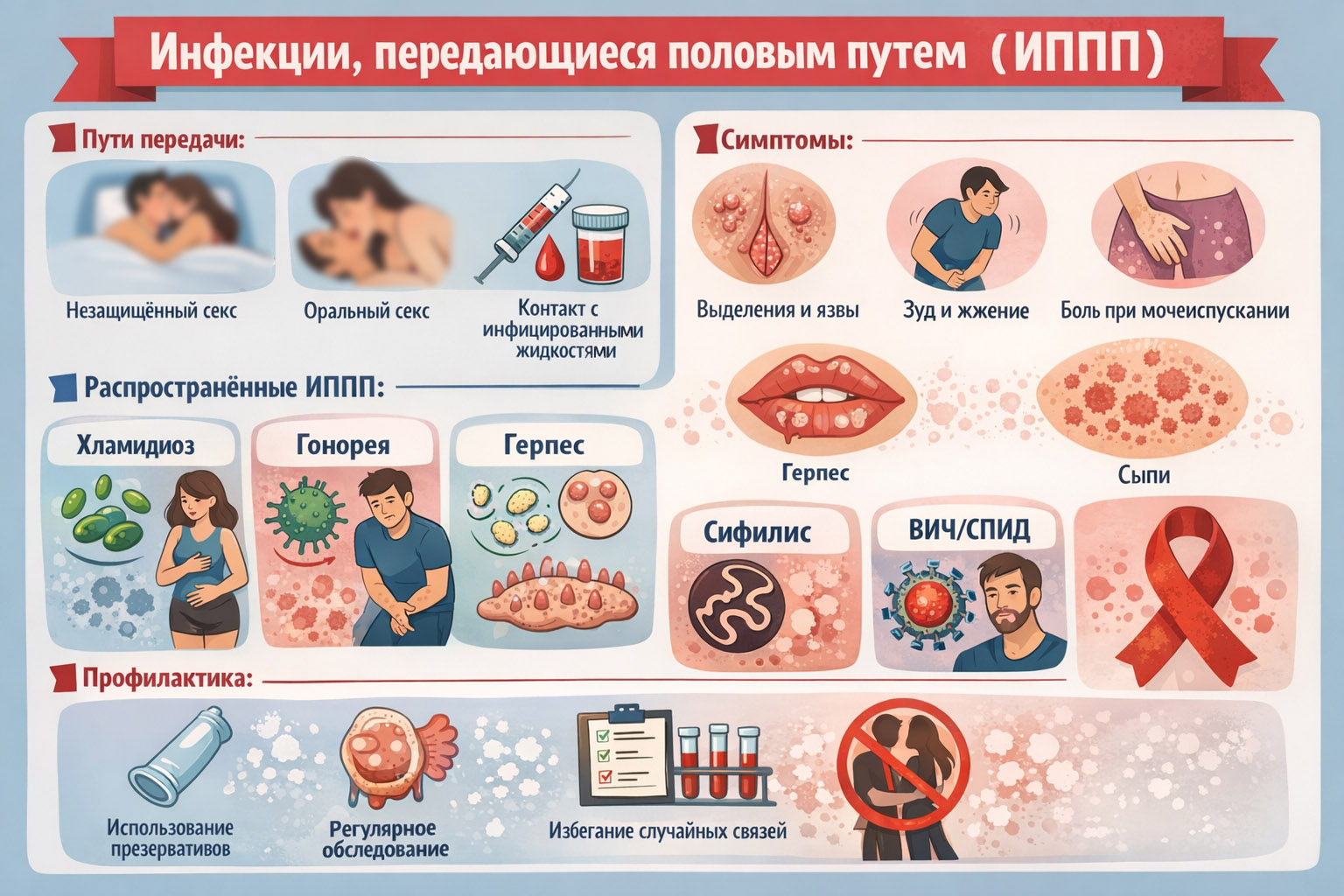 Инфекции, передающиеся половым путем (ИППП): Скрытая угроза и культура безопасности