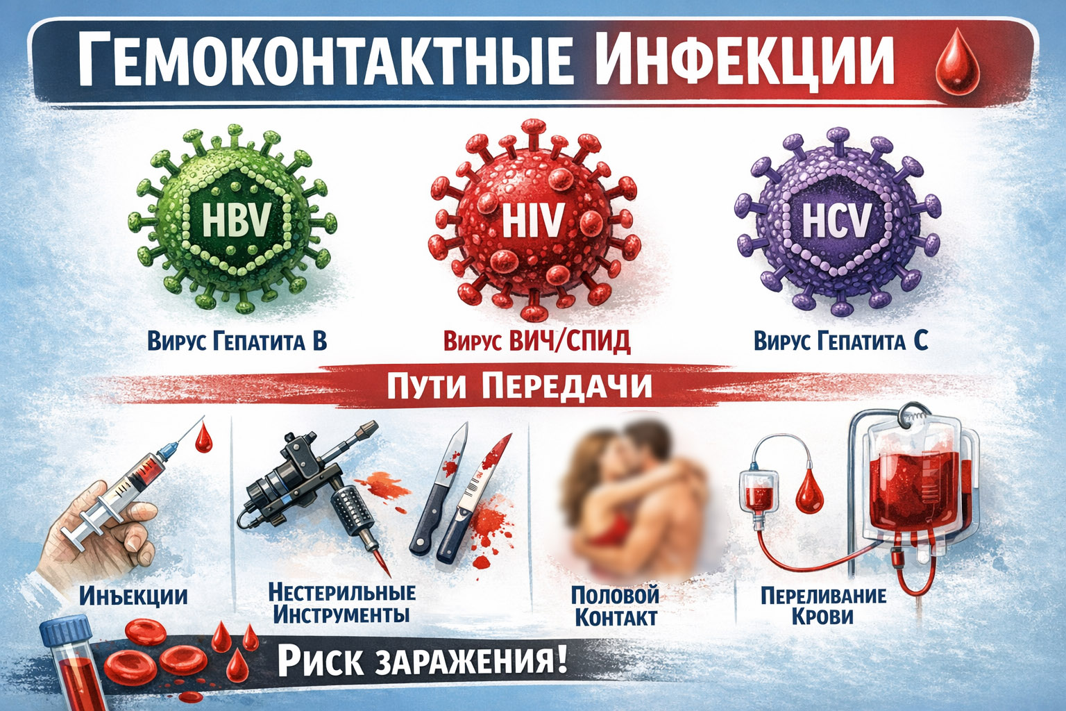 Гемоконтактные инфекции: Невидимая угроза и современные методы контроля